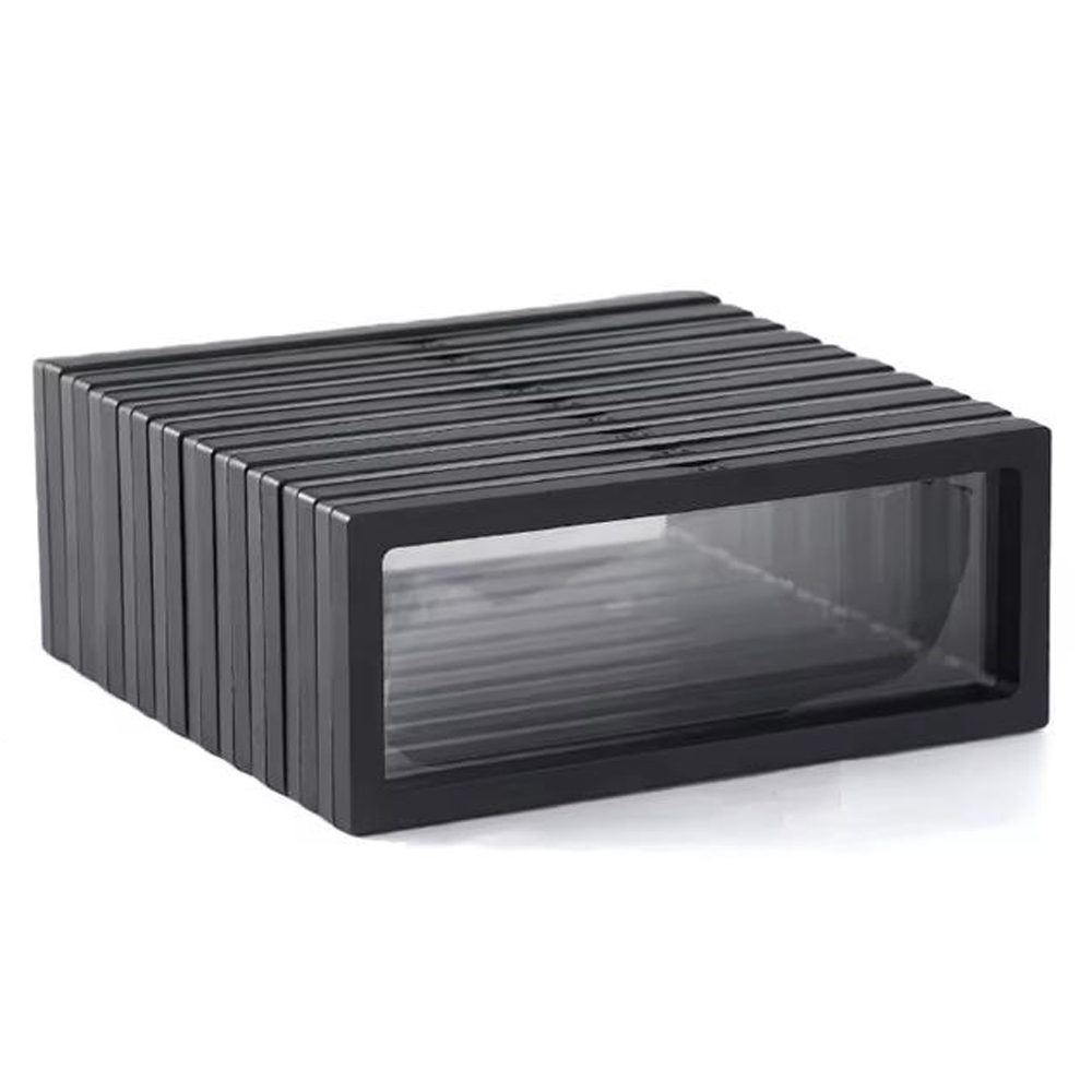 Jewelry Box Watches Bracelets - Siyah 10 adet, Şeffaf Yüzer Çerçeveli