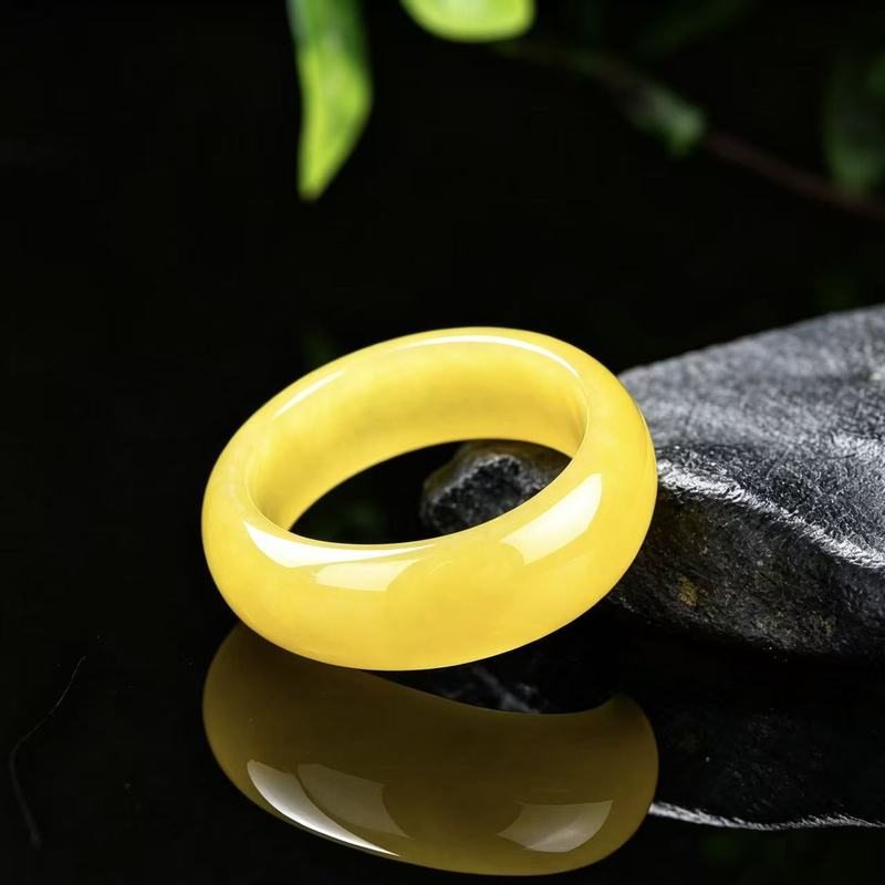 Jewelry & Watches Ltd - Gerçek A sınıfı yeşim taşı yüzük,