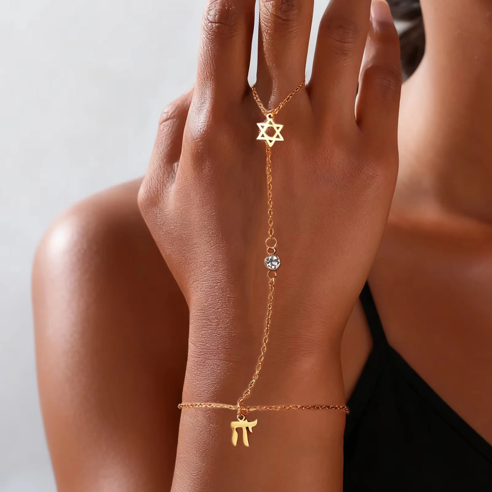 Jewelry & Watches Ltd - Yahudi Davut Yıldızı İbranice Harfi Chai